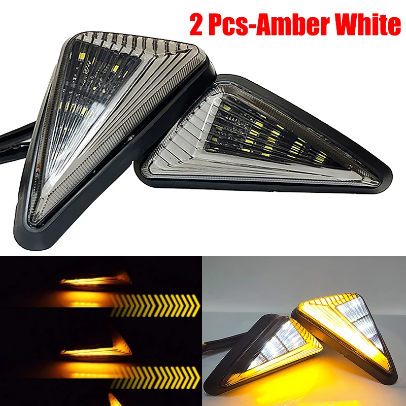 

Мотоциклетный треугольный светодиодный указатель поворота заподлицо, универсальный мигающий свет 12 В 10 мм, белый, красный, синий, янтарный DRL