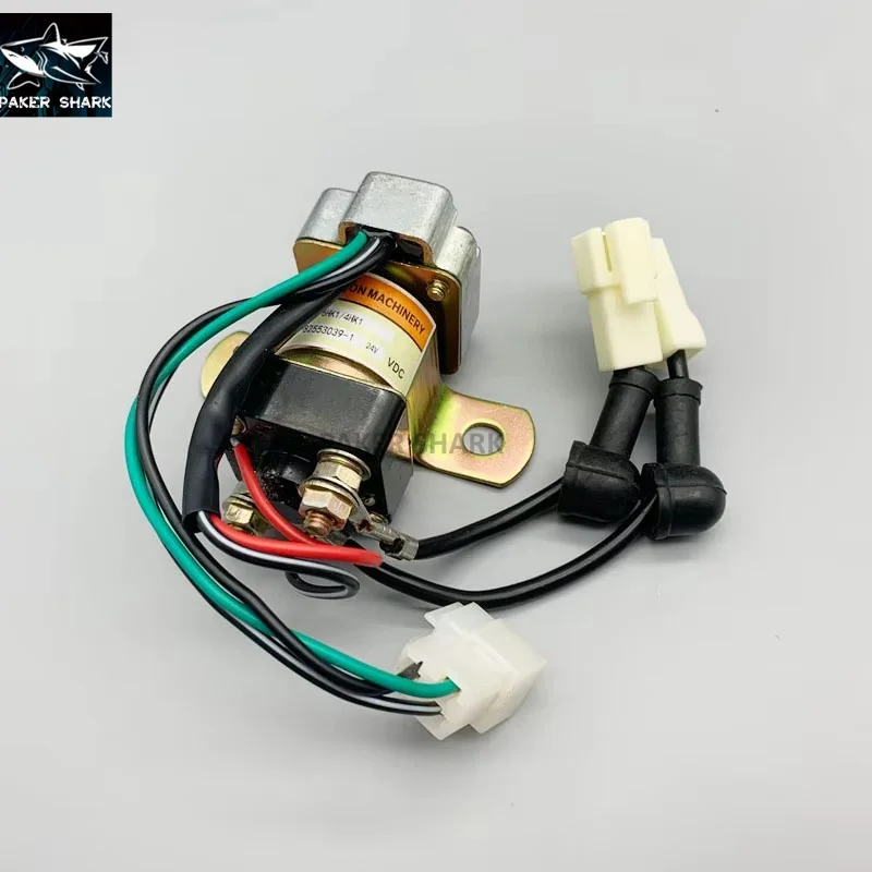 Реле стартера для Hitachi Isuzu 4BG1 4HK1 6BG1 6HK1 6WG11-82553-039-1 Стартер двигателя экскаватора