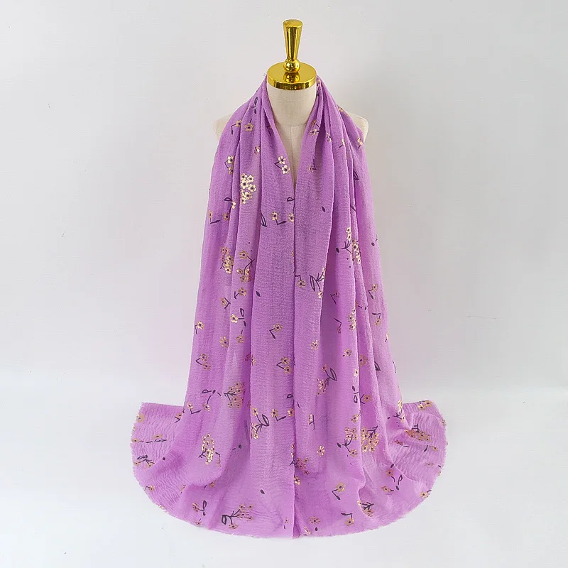 Женская модная однотонная бежевая вискозная шаль с цветочным принтом кешью