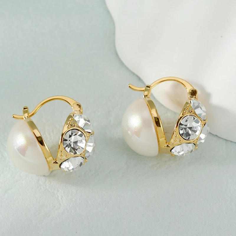 

Fashion Pendant Earring Zircon Cube Ball Design Earrings Business Banquet Wedding Women's Jewelry
