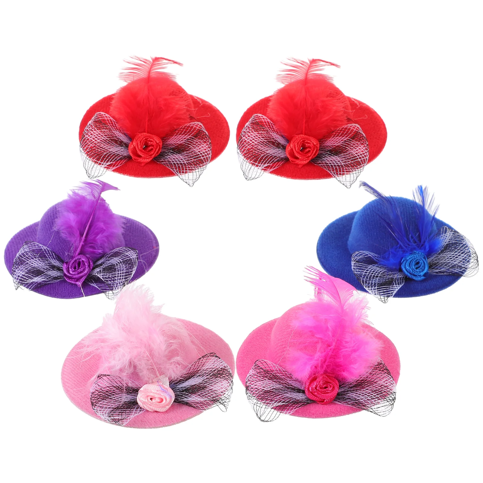 6 шт. нарядная шляпа для женщин шляпы-федоры чаепития крошечные куклы мини-домик
