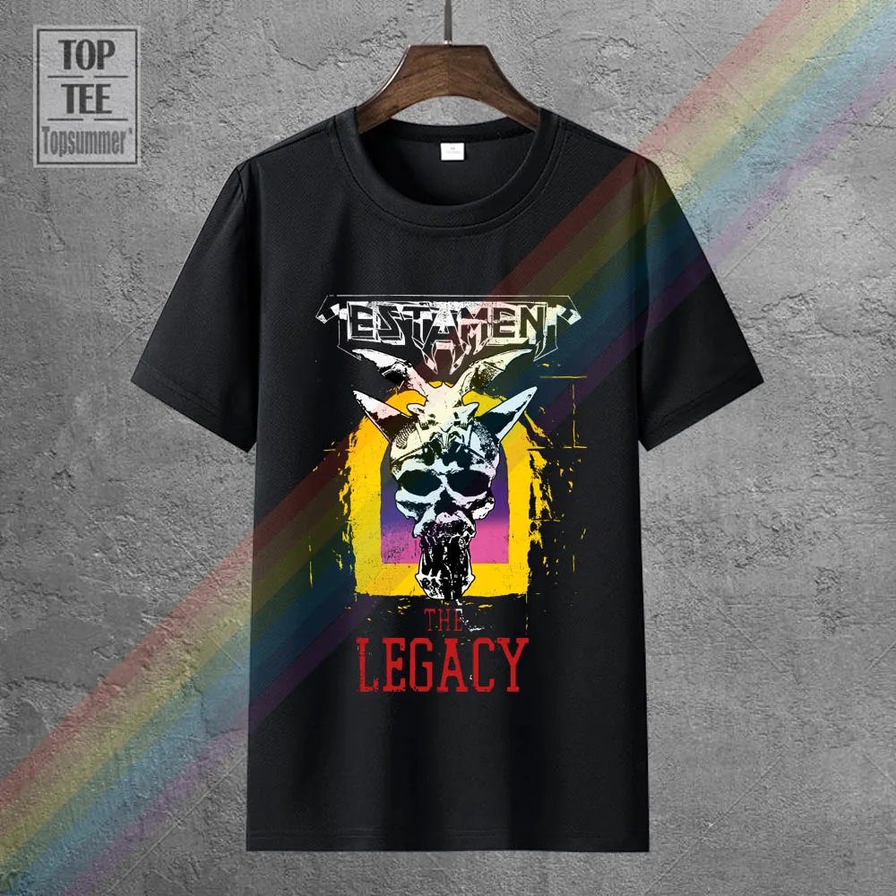 

Adult T Shirt S-2Xl Crew Neck Men Short-Sleeve Tall Testament The Legacy T-Shirt Metal Band Music Eric Peterson Maiden T Shirt