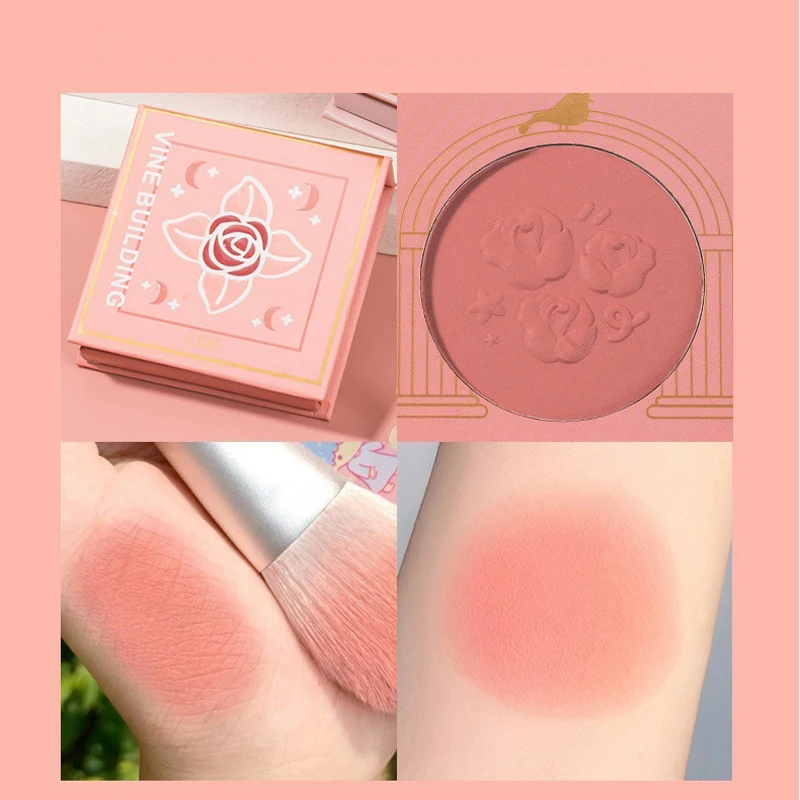

3 Colors Blush Matte Peach Pallete Face Mineral Pigment Cheek Powder Professional Contour Shadow Makeup Korean Cosmetics