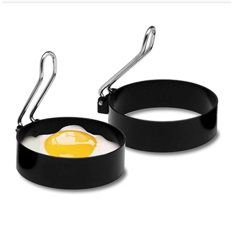 1pc Nonstick Stainless Steel Handle Round Egg Rings Shaper P