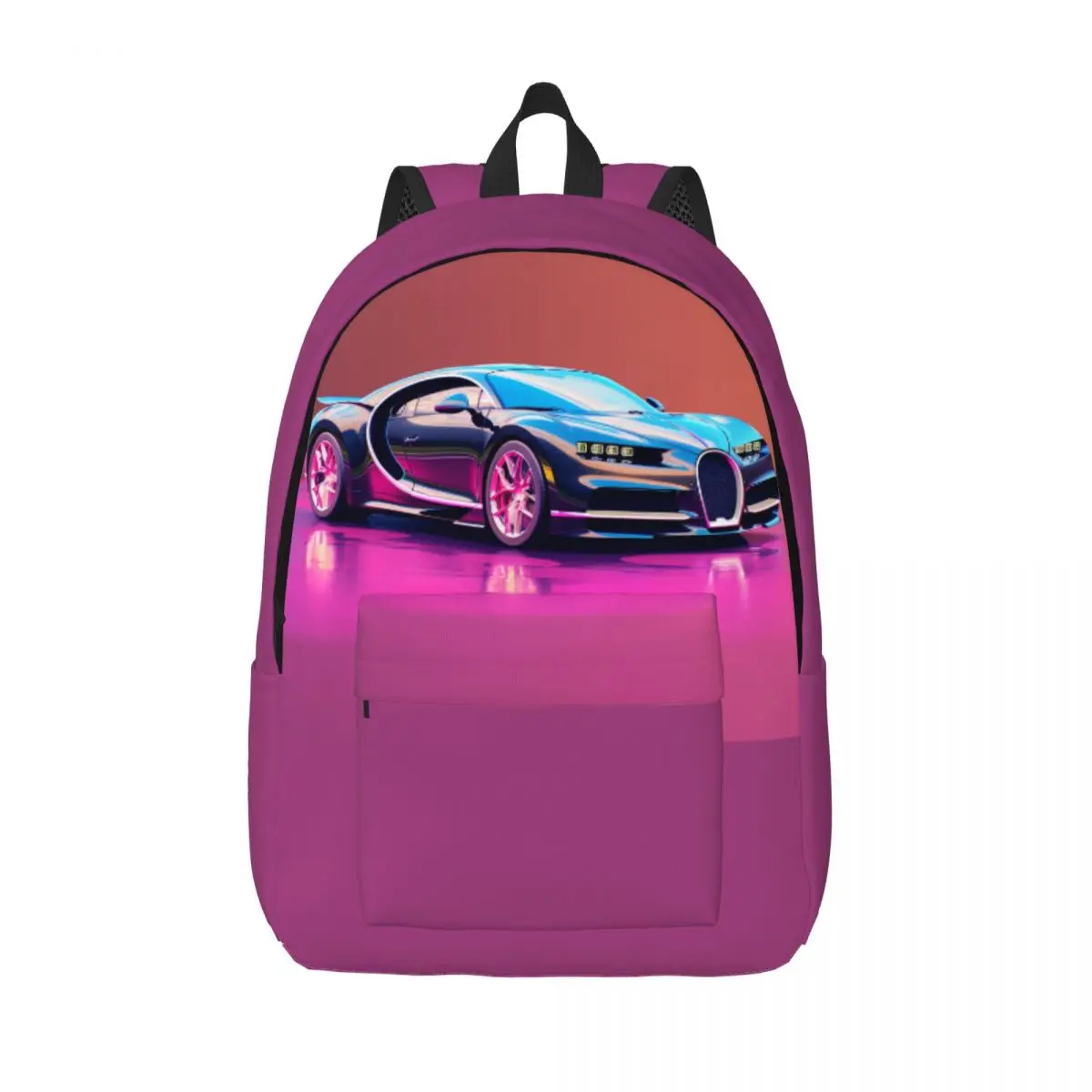 

Sports Car Canvas Backpacks Cartoon 2D Elements Bag Picnic Backpack Breathable Cool Bags