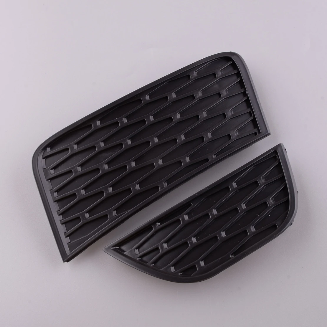 

Front Left Upper&Lower Bumper Fog Light Bezel Covers Fit for Land Range Rover Evoque 2011 2012 2013 2014 2015 Black Plastic