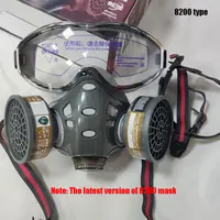 Многоразовый полнолицевой респиратор с угольными фильтрами и с защитными очками#2