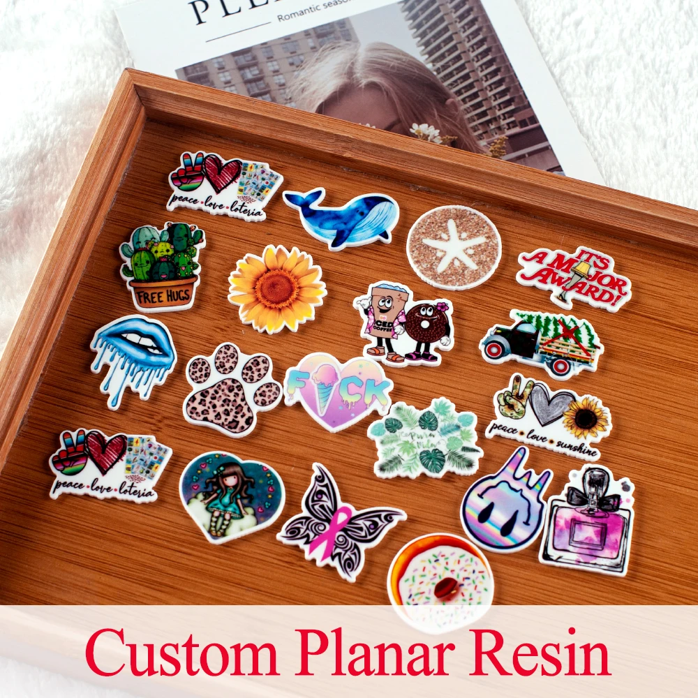 

Hot Selling Custom Planar Resin Charm For Phone Case Earring Decoration