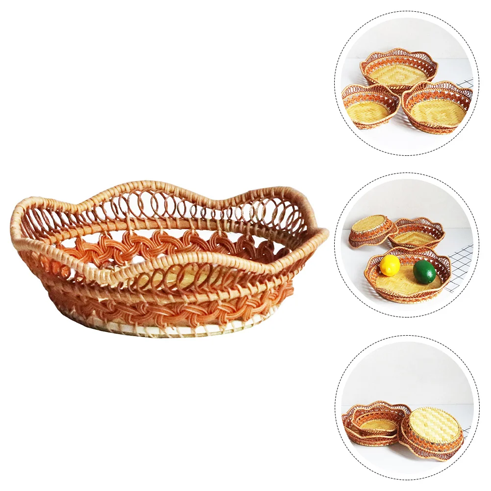 

1 шт., плетеная корзина для фруктов из ротанга