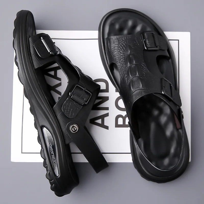 Мужские Пляжные шлепанцы сандалии на платформе Нескользящие для дома летняя