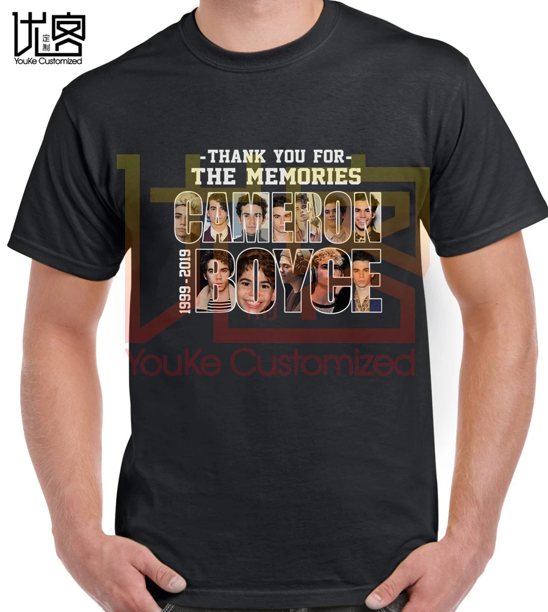 

Cameron-Boyce-1999-2019-thank-you-for-the-memories-shirt men's women's 100% cotton short sleeves tops tee Crewneck casual tshirt