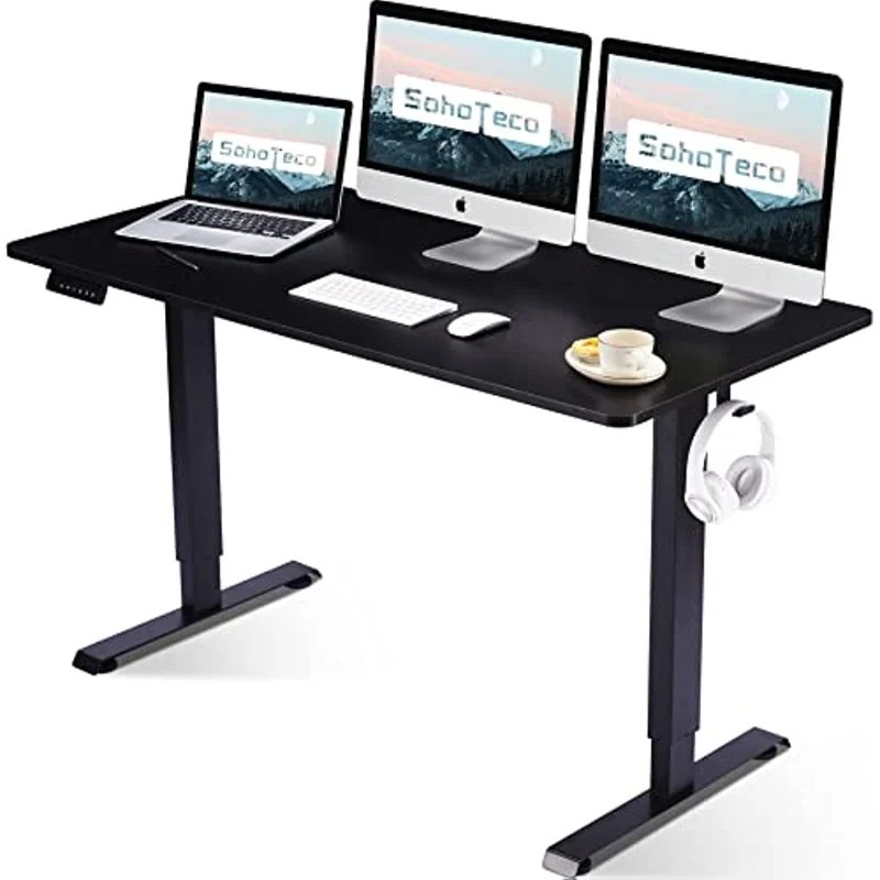 

Super Stable Stand Up Desk Height Adjustable with Memory Controller,Sit Stand Desk with Cable Management Tray for Home Office