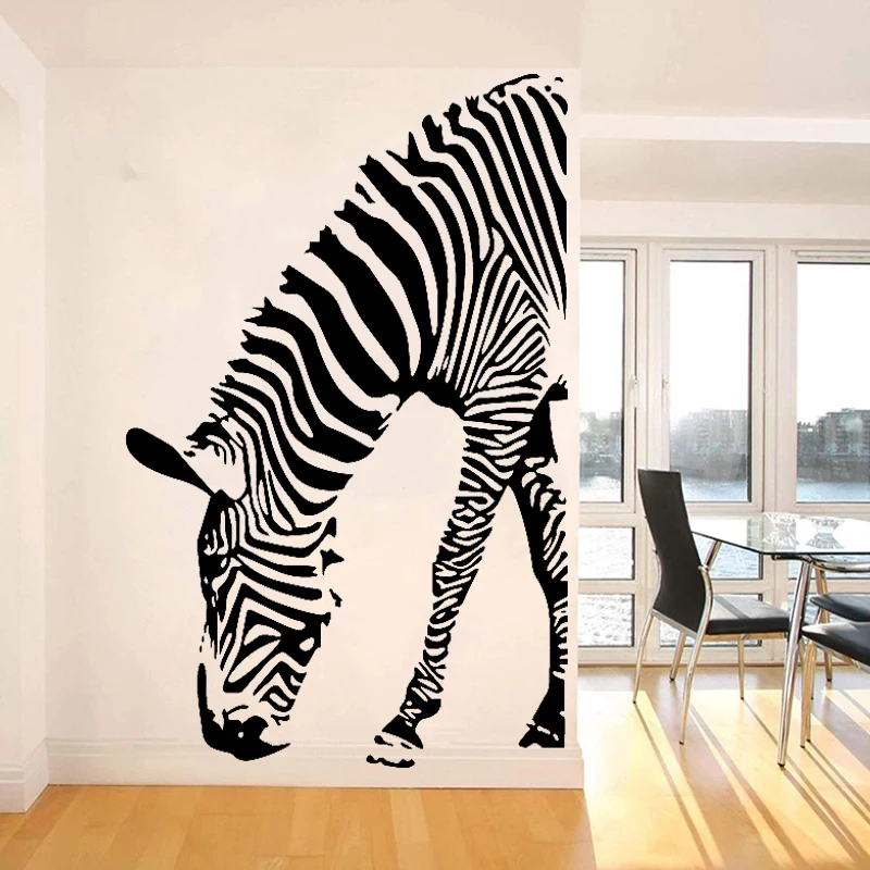 

Zebra Wall Sticker African Grassland Wild Animals Decal Pinto Home Decor Bedroom Living Room Decoration Kids Room Mural