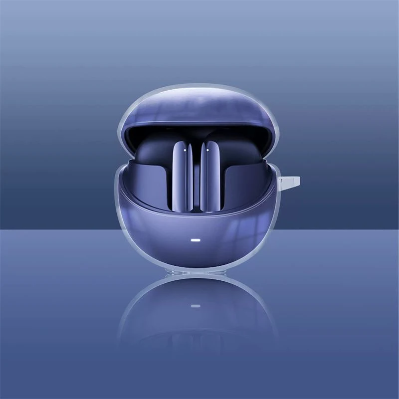 Фото Прозрачный защитный чехол из ТПУ для беспроводных наушников QCY MeloBuds Pro, пылезащитный противоударный корпус, мягкий чехол №2