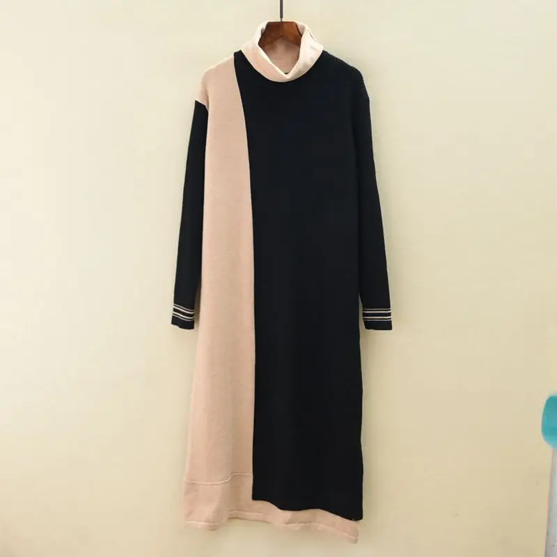 COIGARSAM Women Loose Knitted Dress 