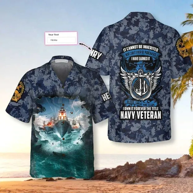 US Army Veteran Vintage Custom You Name 3D All Over Printed Hawaiian Shirt Men's For Women's Harajuku Casual Shirt Unisex