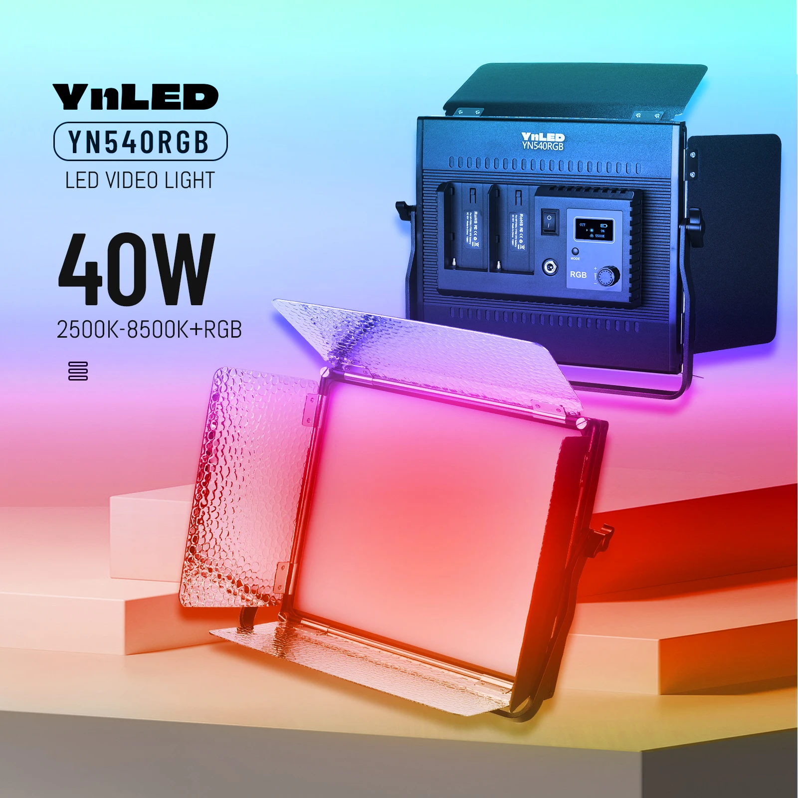 

YONGNUO YN540RGB RGB Video Light 2500K-8500K Adjustable LED Video Fill Light