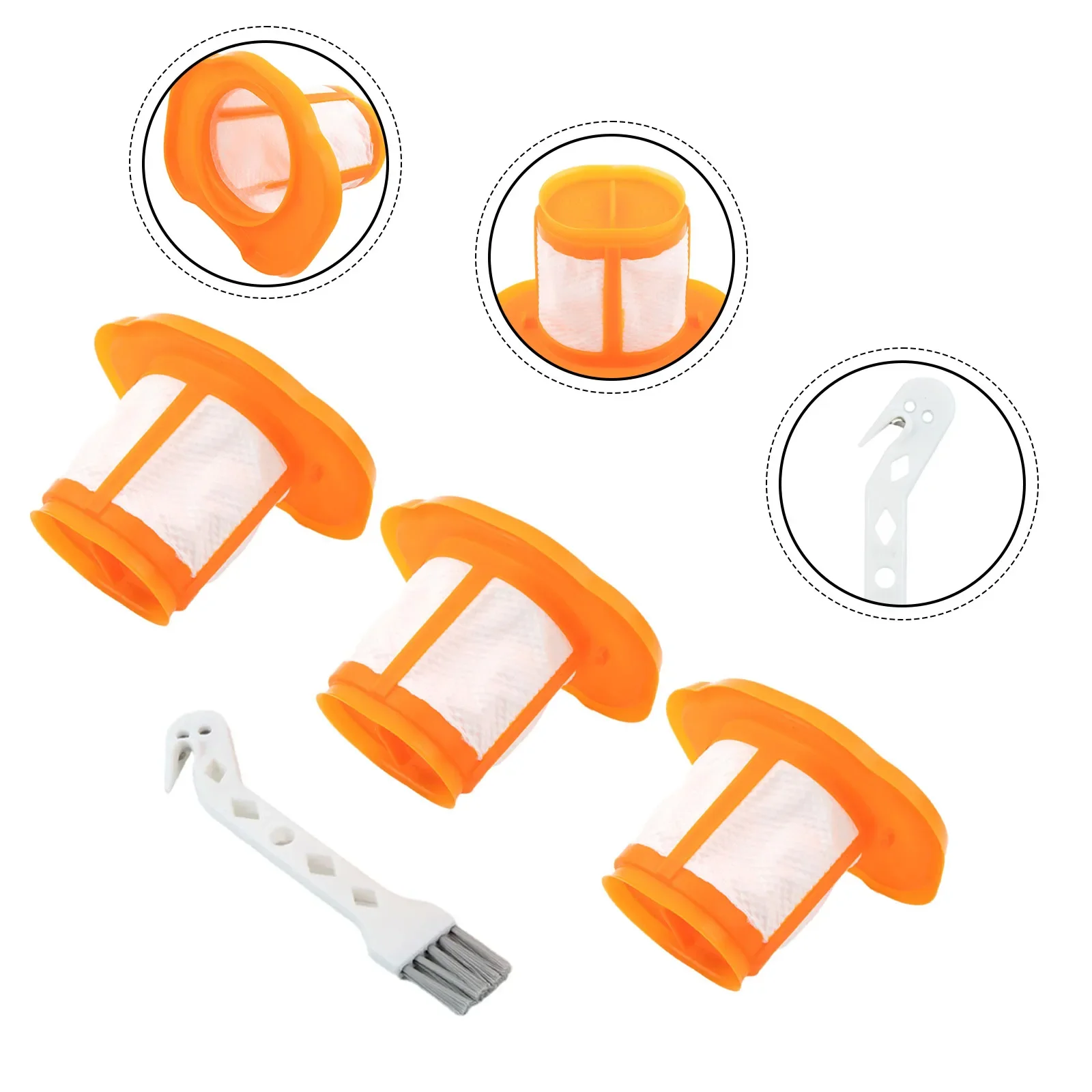 3x фильтры с чистящей щеткой для беспроводного ручного пылесоса BHHV320B BHHV320J BHHV520BF