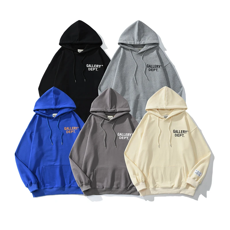

Gallery Oversized Dept Letters Printed Hoodie High Street Men Women 2023 Spring Y2K Fashion Streetwears Casual Hooded Sweatshirt