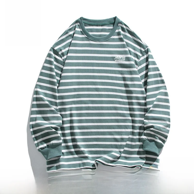 Осень 2024 новинка полосатая хлопковая рубашка Ei Zhenvis с длинными рукавами