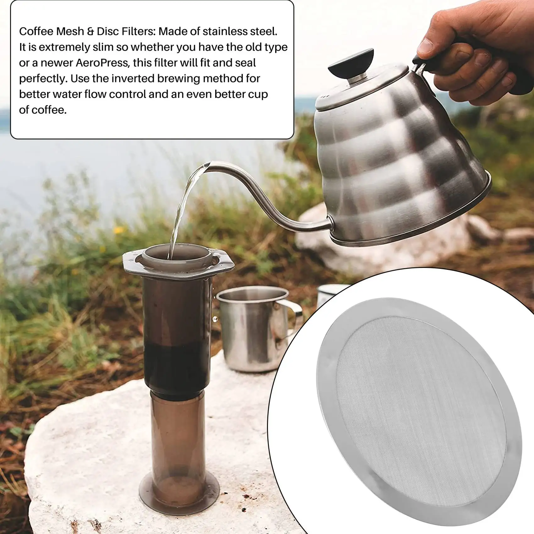 Кофейные фильтры для кофеварки Aeropress Многоразовый фильтр кофе 2 типа моющихся