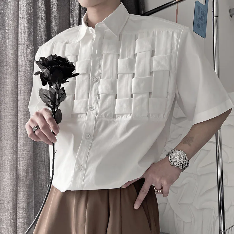 Новинка лета 2023 светильник Роскошная модная мужская рубашка универсальная с