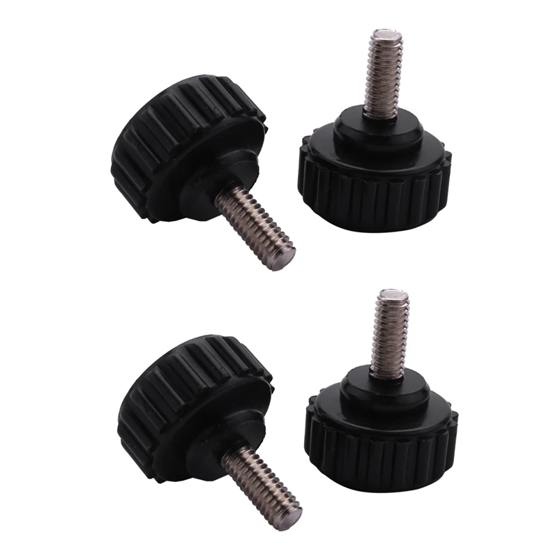 

2Pcs M4 X 10Mm Round Head Screw On Thumbscrews Knurled Clamping Knob 2 Pcs