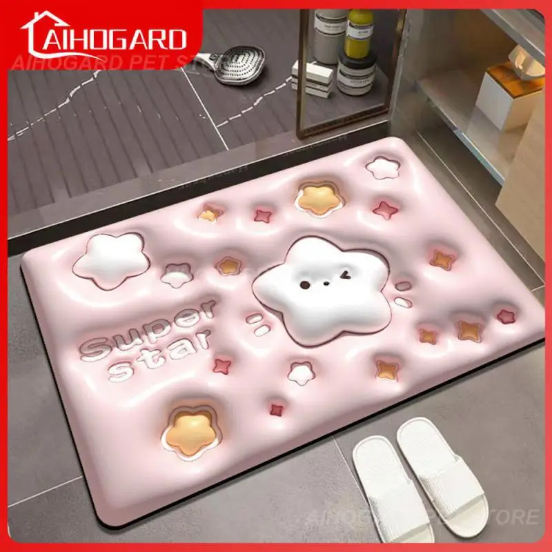 

Household Kitchen Carpet 40x60cm Bathroom 3d Waterproof Floor Mat Expansion Anti-slip Mat Bathroom Tool Ins Absorbent Carpet
