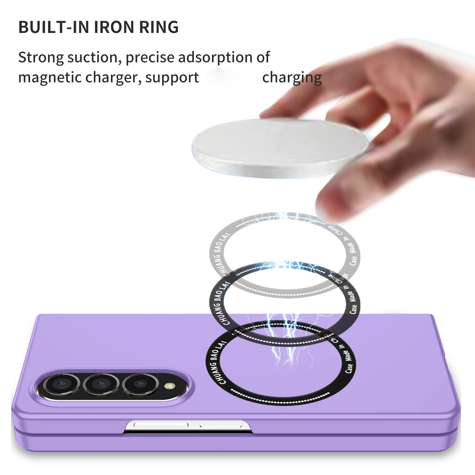 Magnetic Wireless Charging Case For Samsung Galaxy Z Fold 4 3 Shockproof Protective Phone Cover Z Flip 4 5G Adsorption Cases