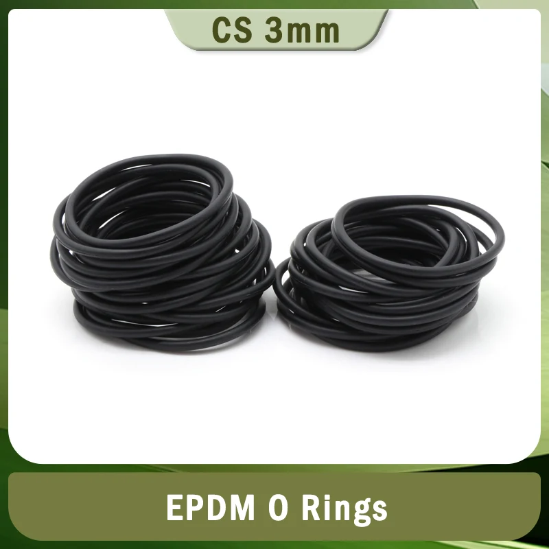 

10/50 шт. уплотнительные кольца из EPDM, черные CS 3 мм, наружный диаметр 10 ~ 100 мм, устойчивое к кислотам и щелочам, водостойкое уплотнительное кольцо, устойчивое к трению
