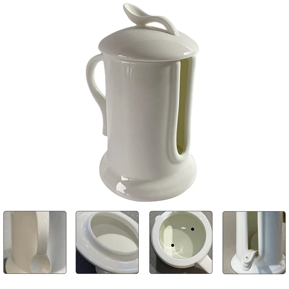 

Simple Ceramic Scoops Storage Canister Household Tableware Storage Bucket