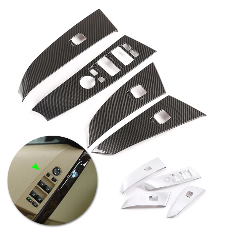 

For BMW 5 Series E60 2004 2005 2006 ABS Chrome Car Accessories Door Window Lift Switch Button Panel Frame Cover