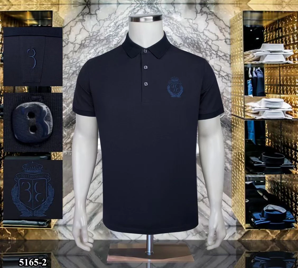 

Billionaire Polo shirt men's 2022 summer new cotton fashion business Breathable button high quality embriodery big size M-4XL