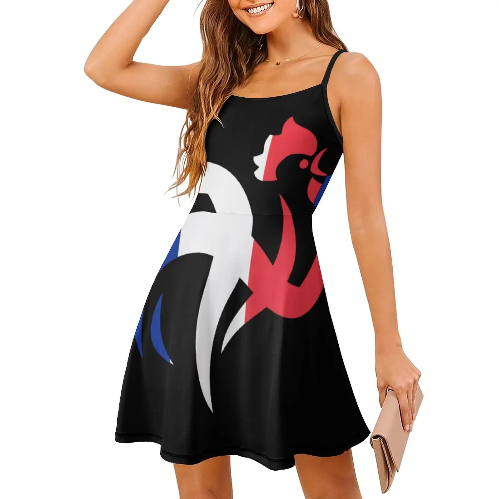 

Exotic Woman's Gown The Dress République Française France Flag (12) Women's Sling Dress Funny Clubs Funny Vintage