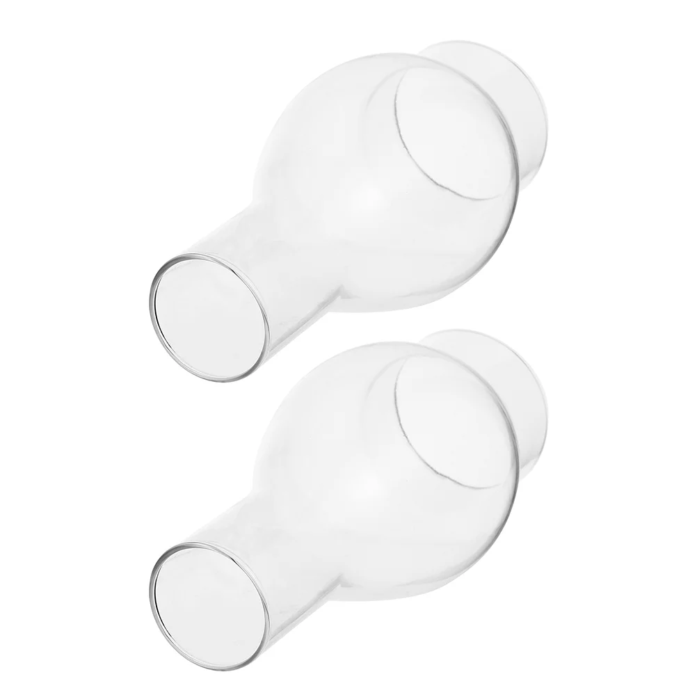 

2pcs Delicate Replacing Glass Kerosene Lampshade Clear Glass Lampshade Lamp Chimney