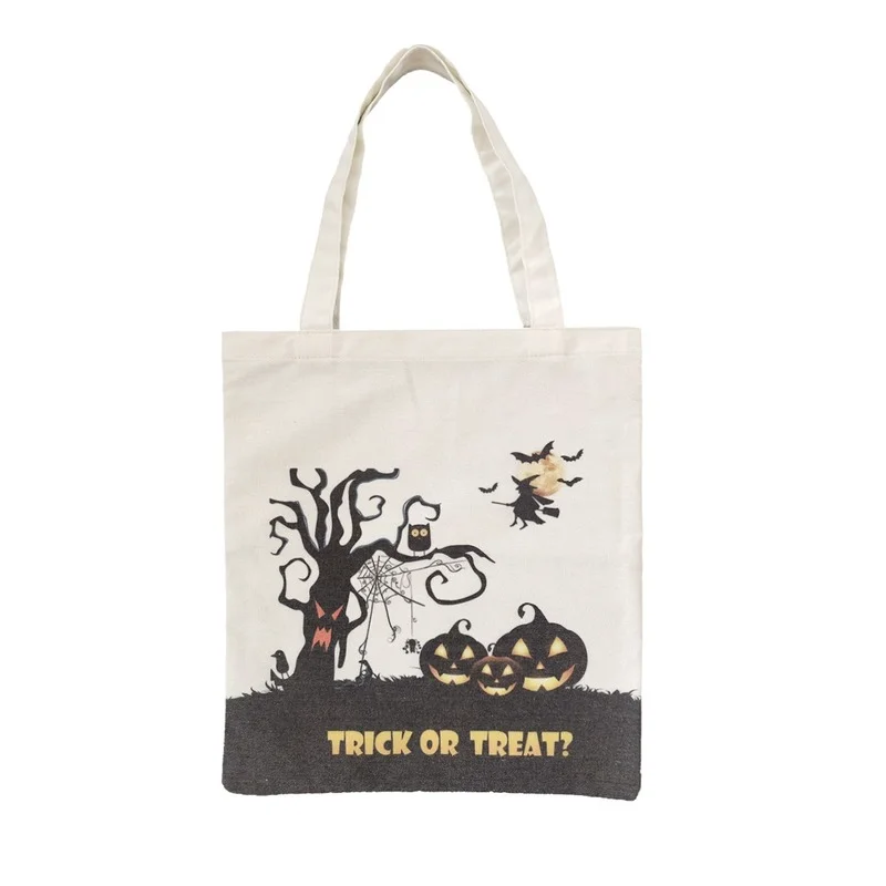 Холщовая Сумка на плечо для Хэллоуина Модный повседневный тоут покупок в стиле