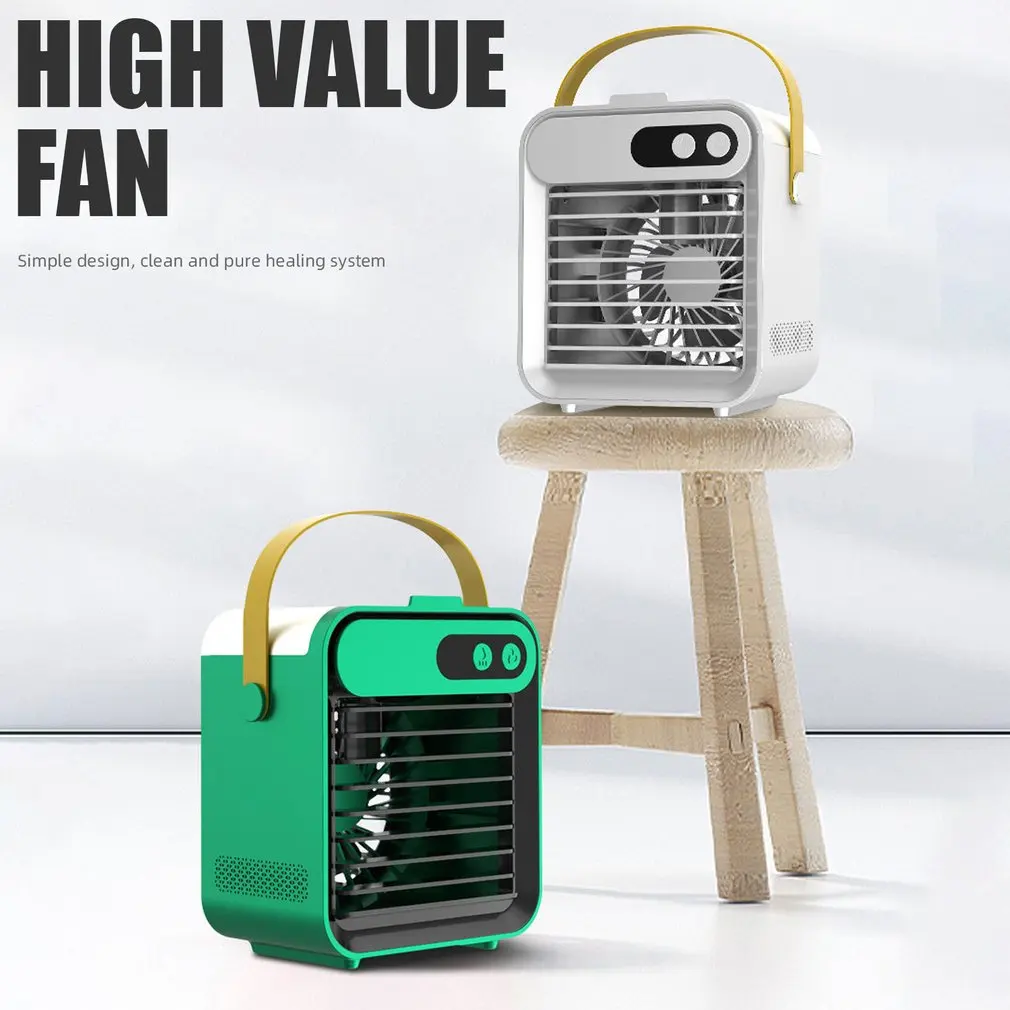 

2 In 1 Air Conditioning USB Air Cooler Mini Mobile Humidification Portable Silent Desktop Fan Air Cooler 150ml Humidificater