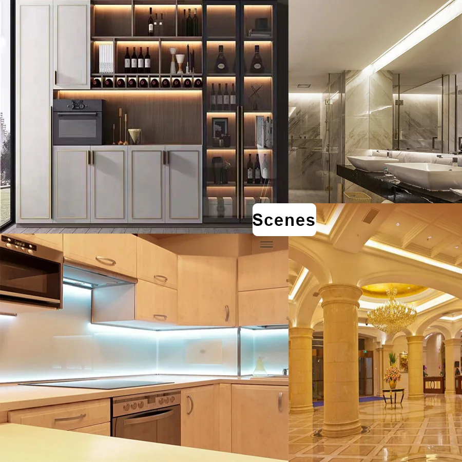 Светодиодная лента с монолитным блоком светодиодов 12 В Белая светодиодная