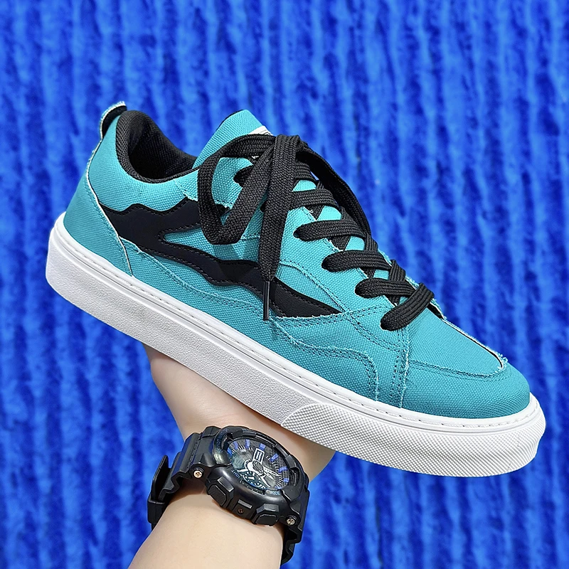 

PARZIVAL Men's shoes 2023 Canvas Shoes Spring Leisure Skateboard Shoes Breathable Male Sneakers Flat Shoes Vulcanized Shoes