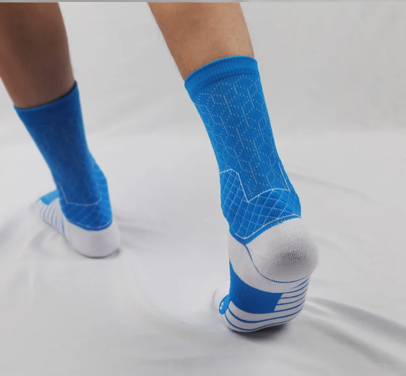 Thickened Towel Bottom Middle Tube High-top Sports Absorb Sweat Breathable Deodorized Men's Women's Basketball Elite Socks