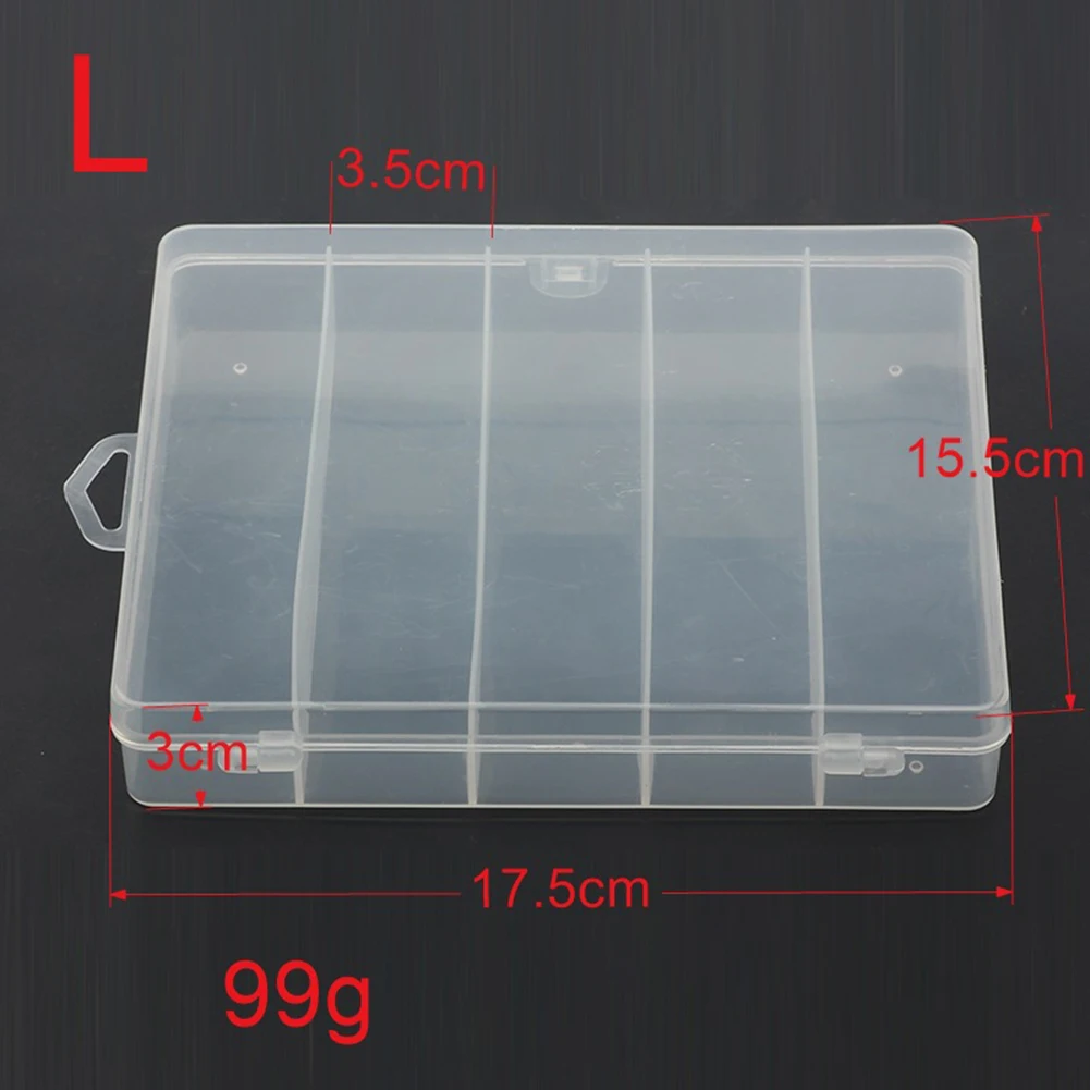 

Fishing Lure Bait Hook Tackle Storage Box Clear Plastic Grid Case Container Durable Outdoor Fishing Accessories Pesca Boxes