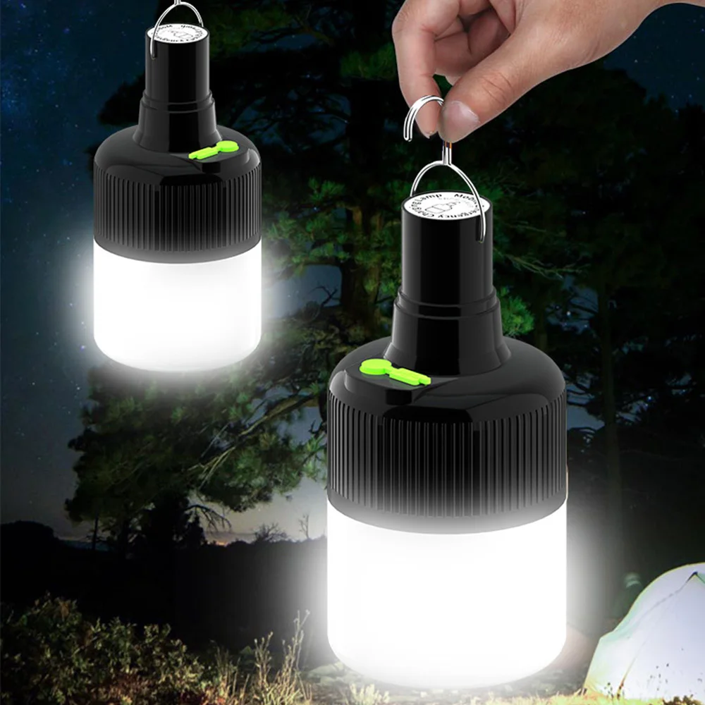 

Super Bright Outdoor Bulb Portable BBQ Camping Lights USB Rechargeable Lantern LED Emergency Tent Lamp for Patio Porch Garden
