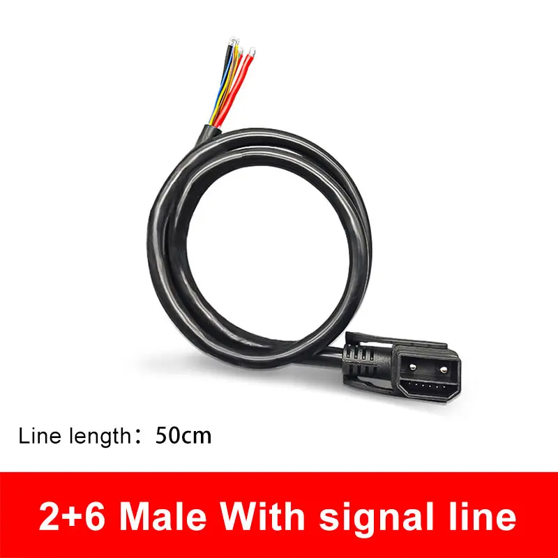 

Высокомощный разъем для электровелосипеда 2 + 6, кабель для литиевой батареи, штепсельная вилка, штепсельная вилка, зарядный провод, адаптер с 6-контактной сигнальной линией