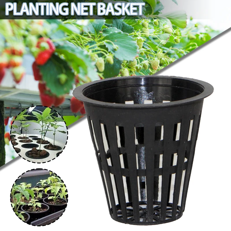 

40PCS 2 Inch Garden Slotted Mesh Net Cups Wide Lip Bucket Basket For Hydroponics Vegetable Plant Soilless Cultivation Basket Hot