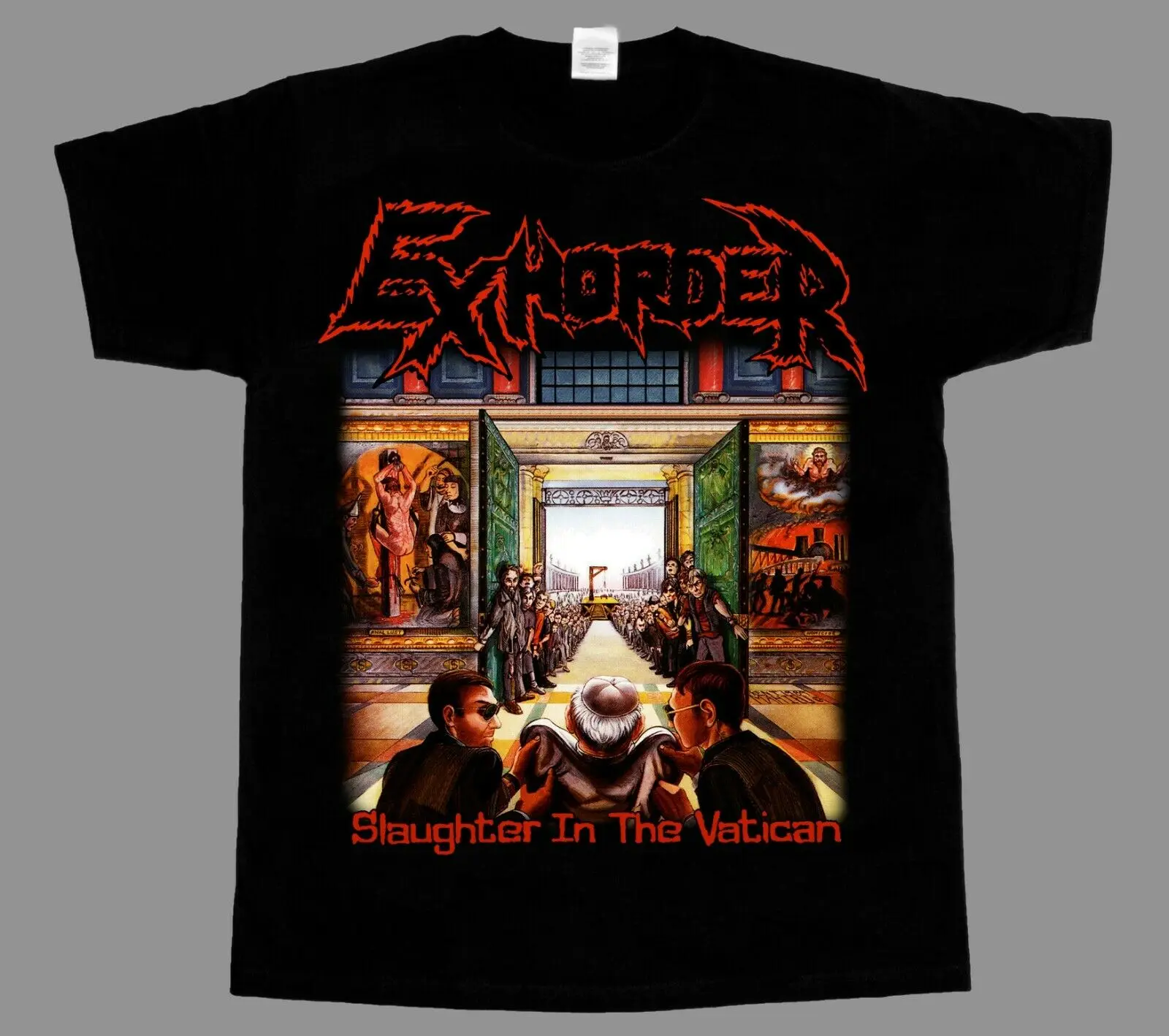 

EXHORDER SLAUGHTER IN THE VATICAN NEW BLACK T-SHIRT