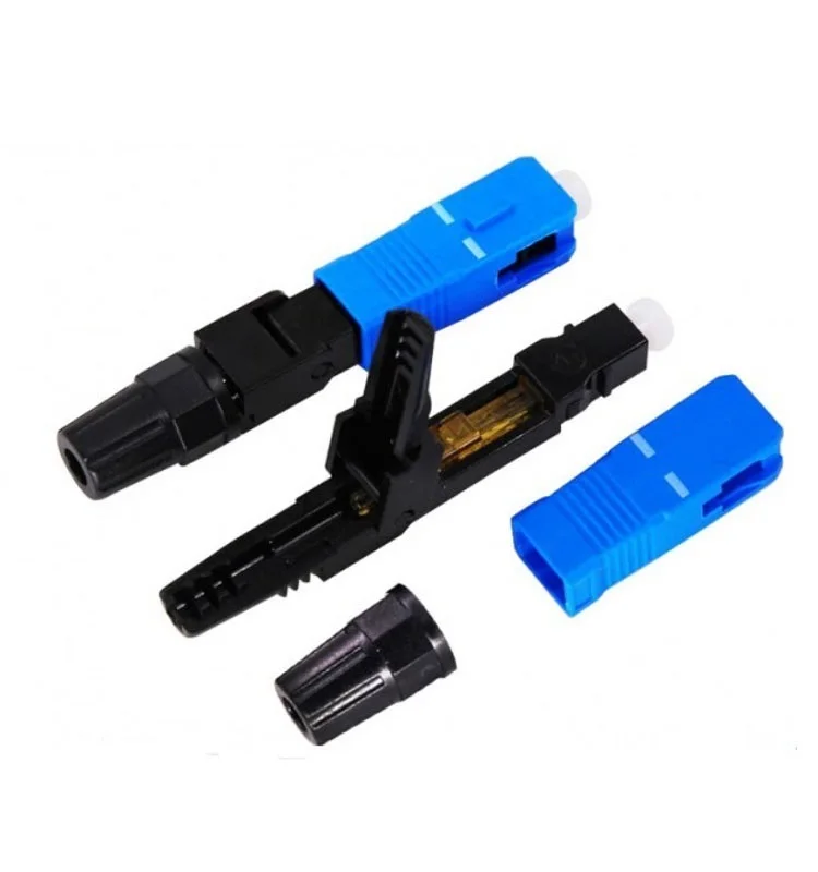 50pcs FTTH SC UPC Single Fiber Single Mode Fiber Optic Fast Connector Field Mount Quick Connector