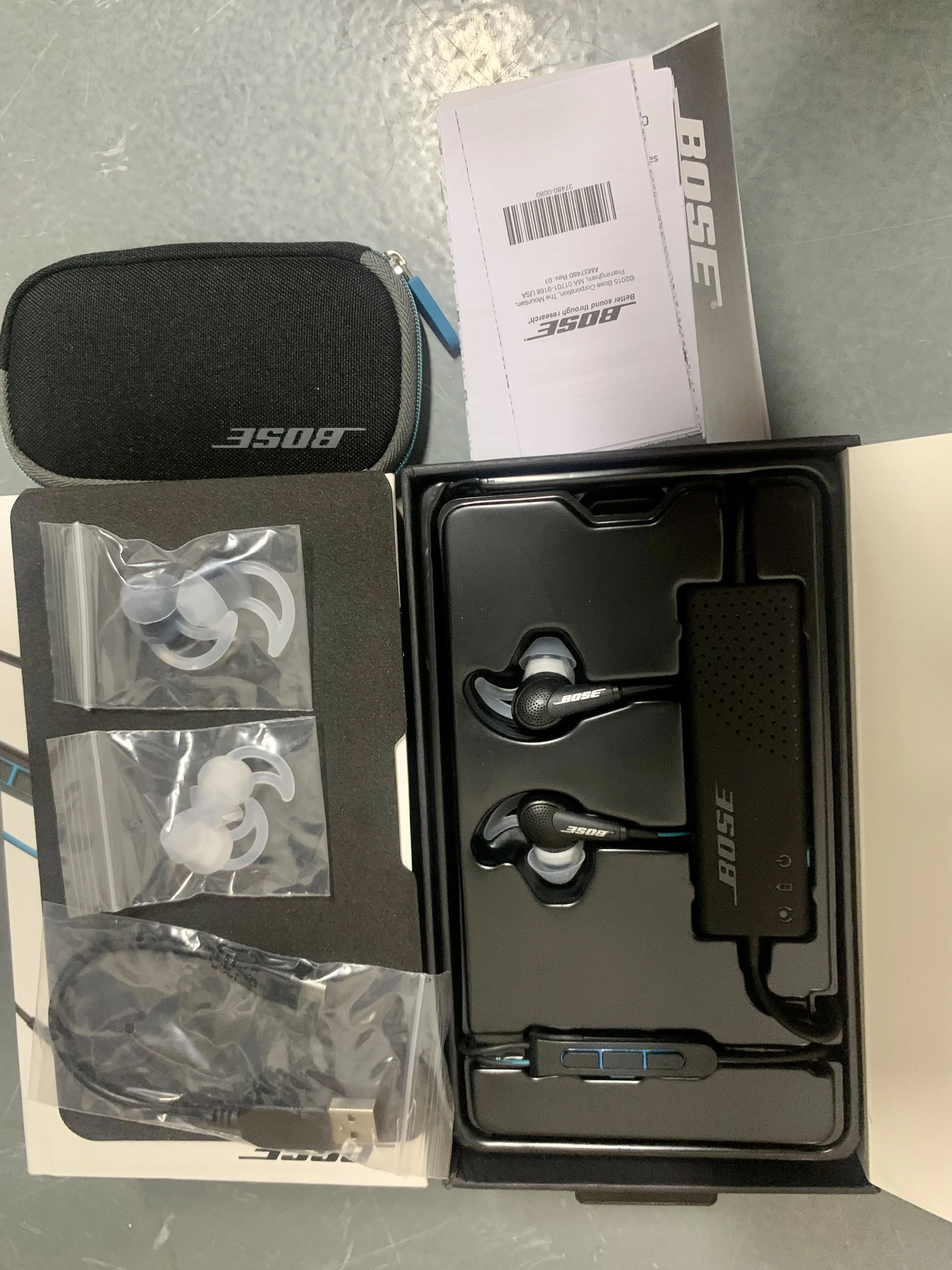 original bose quietcomfort 20 qc20 in ear noise cancelling earphones deep bass sport headset with mic for ipodiphoneandroid free global shipping
