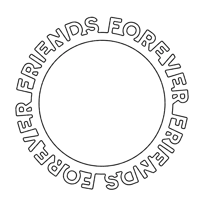 Металлические Вырубные штампы Friends Forever Circle для рукоделия изготовления открыток