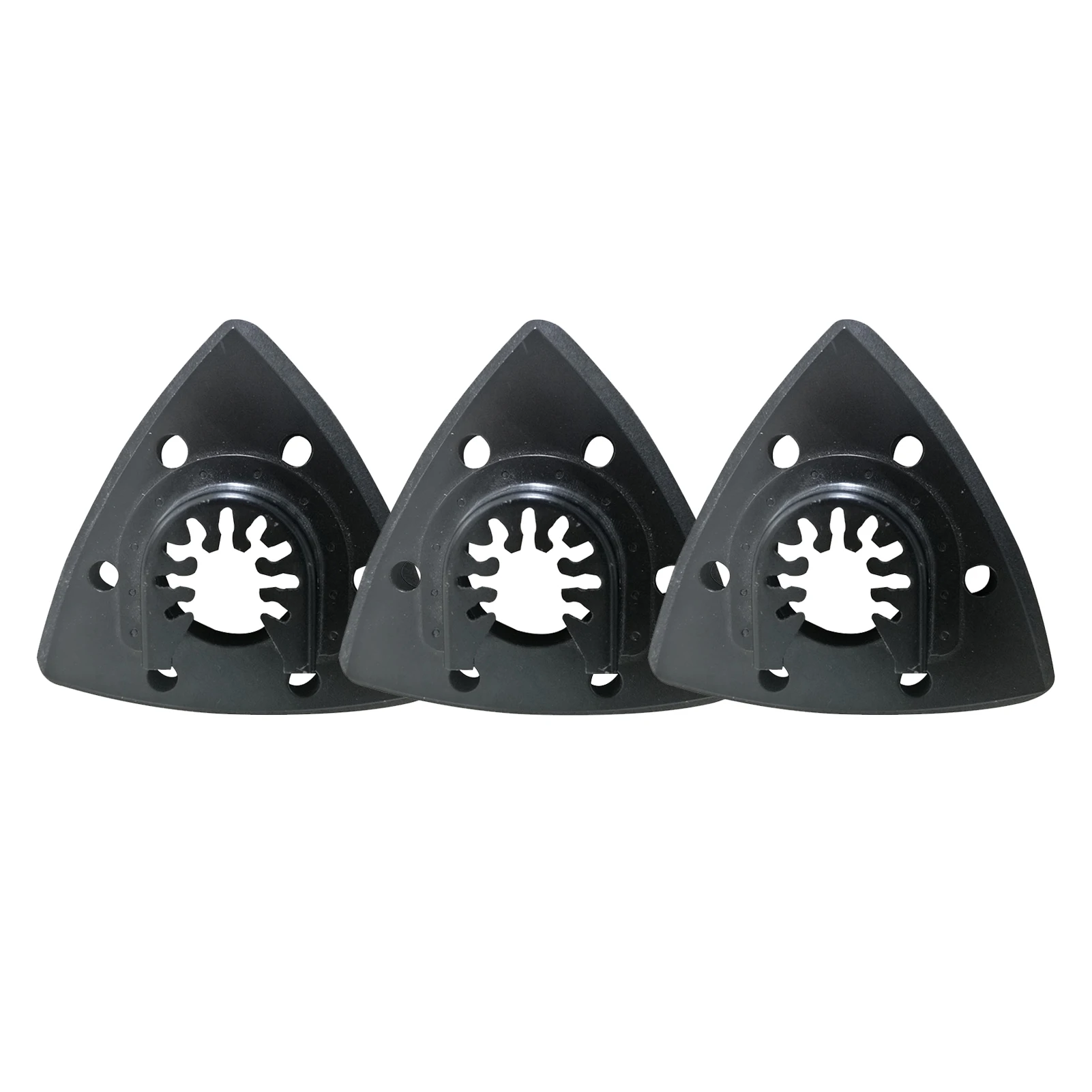 

90mm Cutting Home Hook Loop Self Sticky For Wood Abrasive Triangular Sandpaper Set 6 Holes Multitool Polishing Sanding Pad Pack