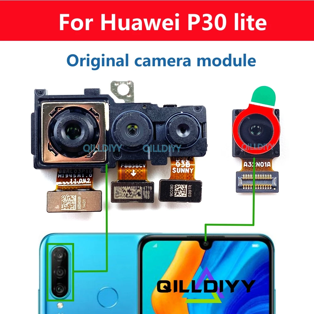

Original Rear Front Camera Module Flex Cable For Huawei P30 Lite P30lite Back Main Selfie Big Small Camera 24MP 32MP 48MP Pixel
